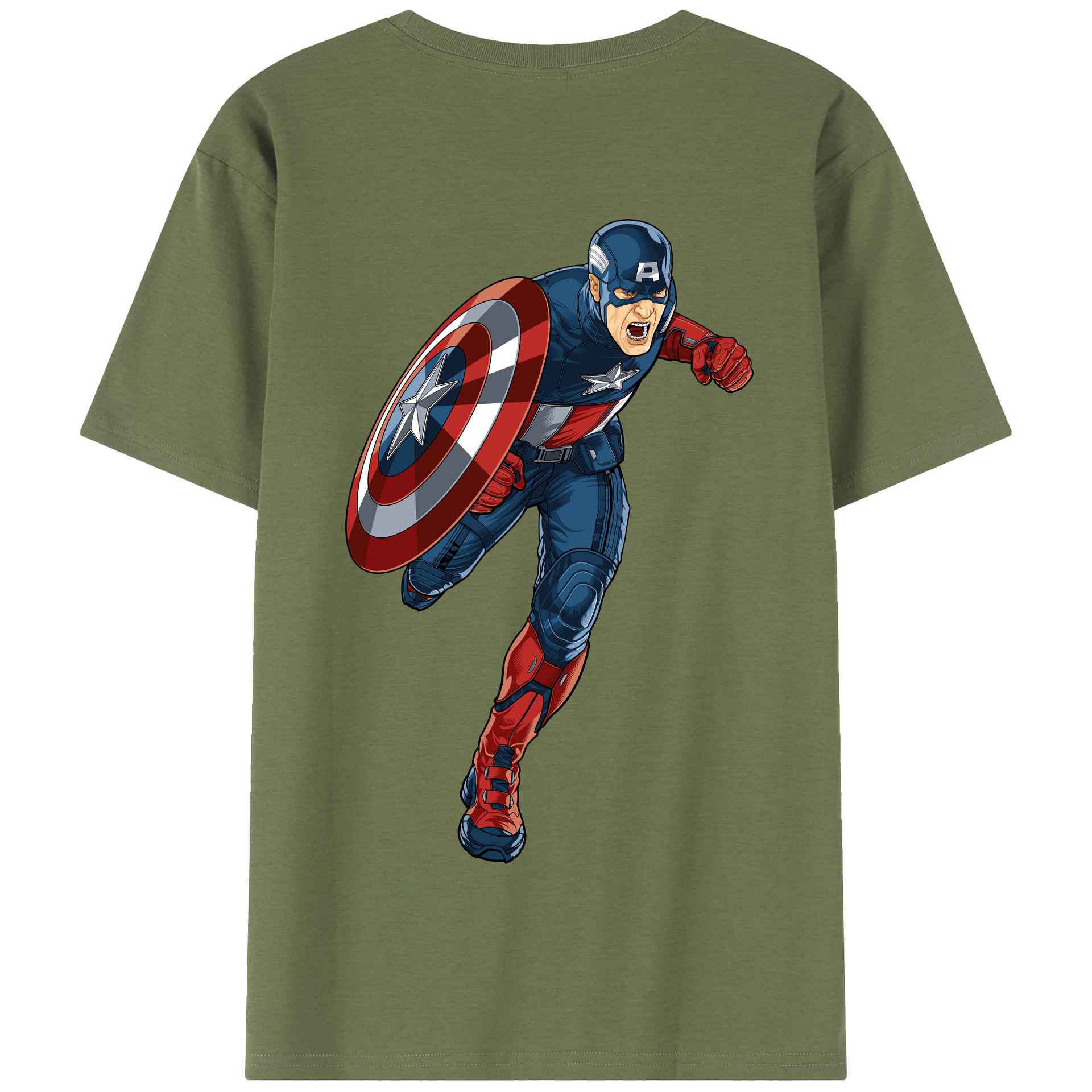（画像用） アベンジャーズ The Avengers 綿100％半袖Tシャツ（背面プリント）